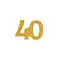 12 Packs: 20 ct. (240 total) 2" Gold 40 Glitter Confetti by Celebrate It™